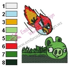 Angry Birds Embroidery Design 55